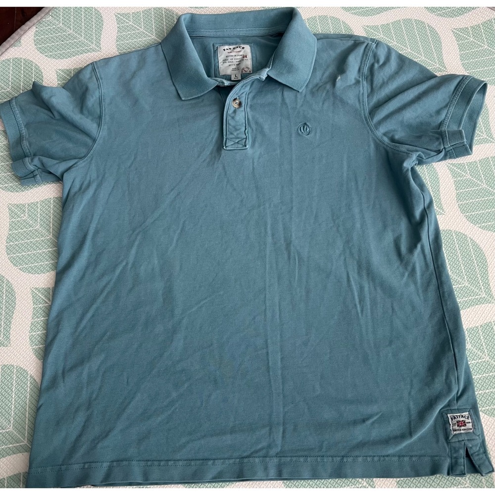 Fat Face Men's Blue Polo Shirt Size L Short Sleeve Casual British Designed